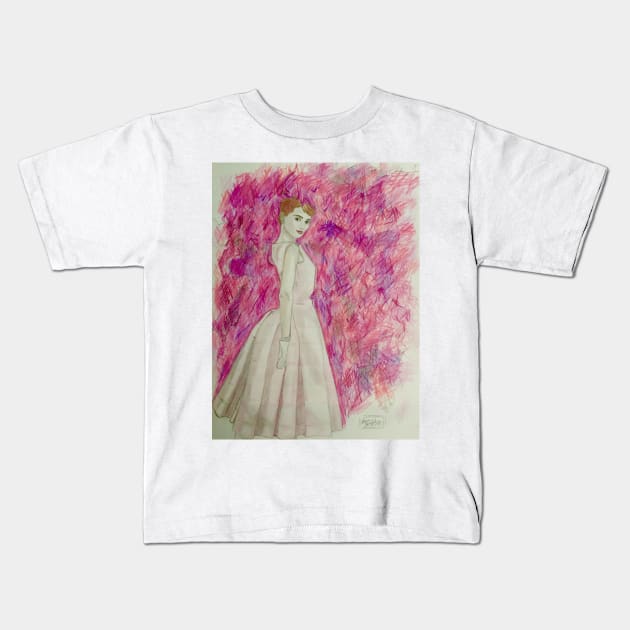 Audrey Hepburn Kids T-Shirt by BryanWhipple